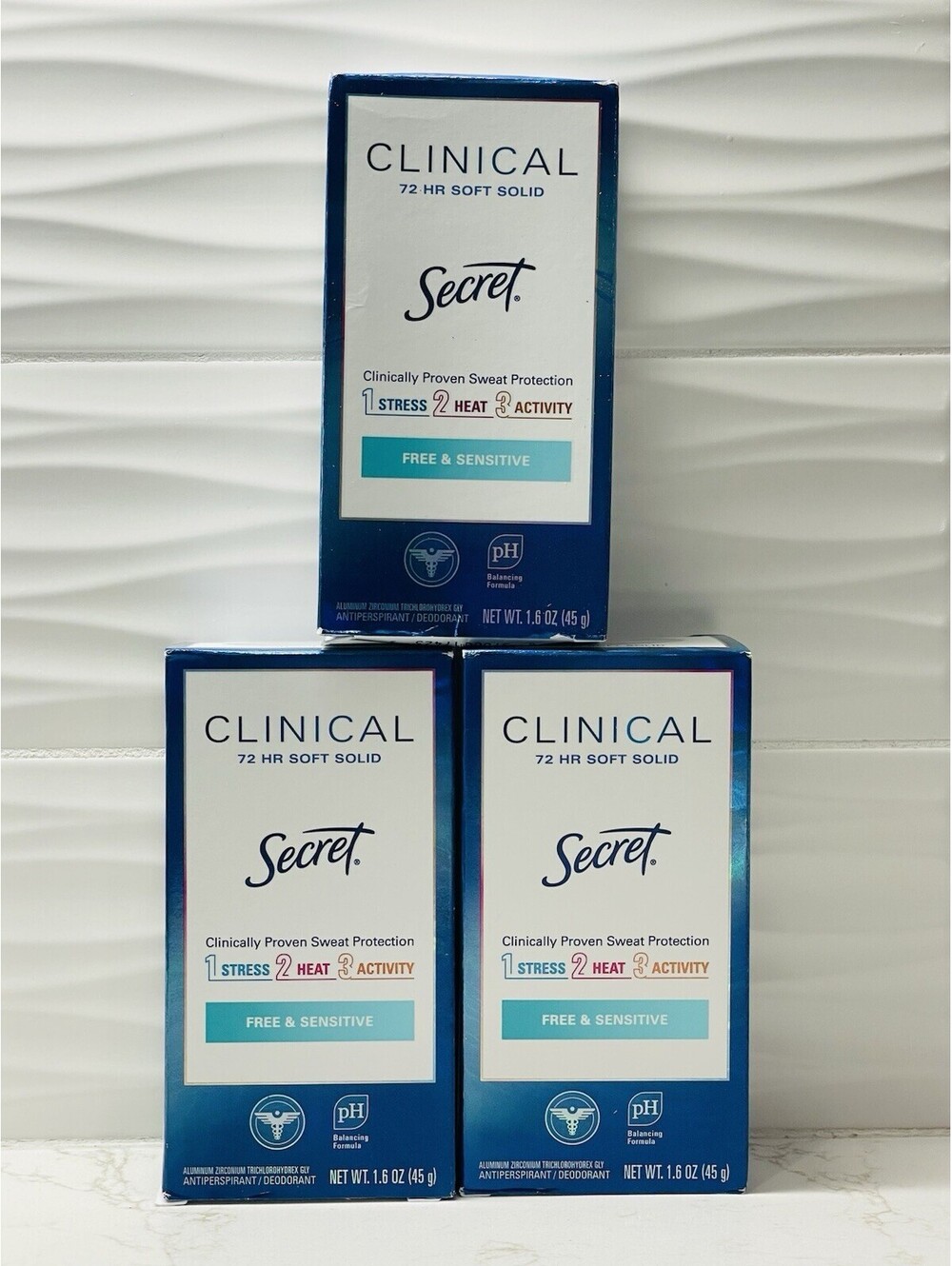 3 X Secret Clinical Strength Antiperspirant/ Deodorant Free & Sensitive